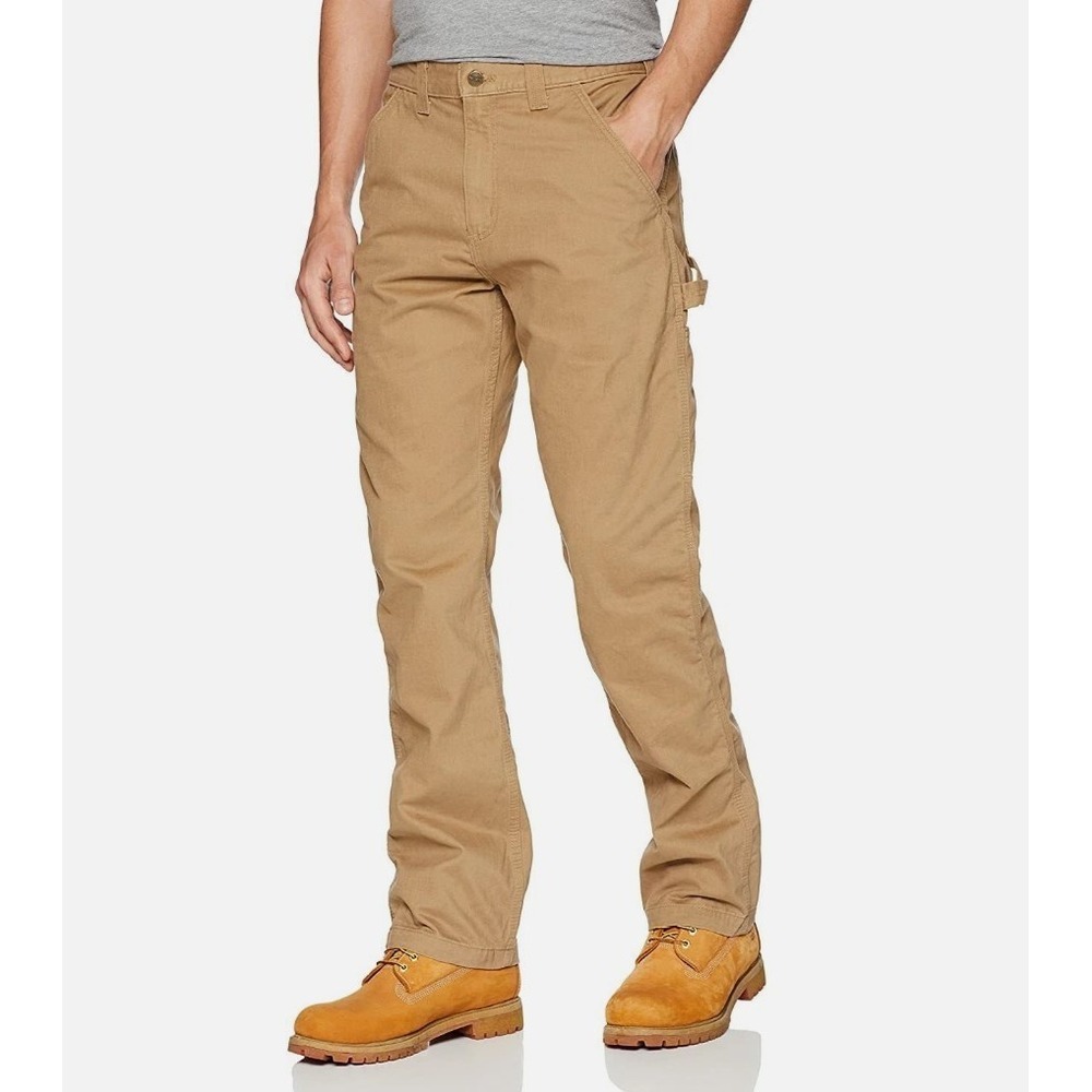 Carhartt Cargo Pants Men 38x30 Khaki Relaxed Fit Carpenter Cotton Utility